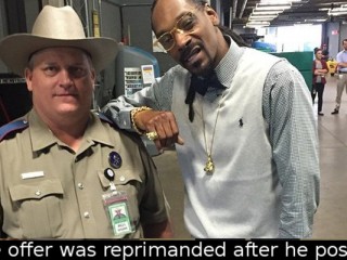 Did you know that A police offer was reprimanded after he posed for a photo with…