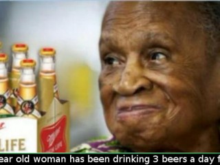 Did you know that This 110 year old woman has been drinking 3 beers a day for the past…
